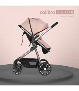 Universalus vežimėlis Colibro "Onemax" 3 in1, Flamingo