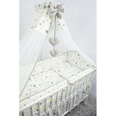 Ankras 6 dalių patalynės komplektas "Stars" pilka