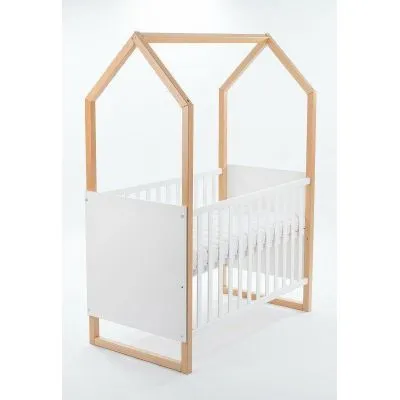 Lovytė Drewex Mažas Namelis 2in1 nuimamu šonu, Balta/Bukas