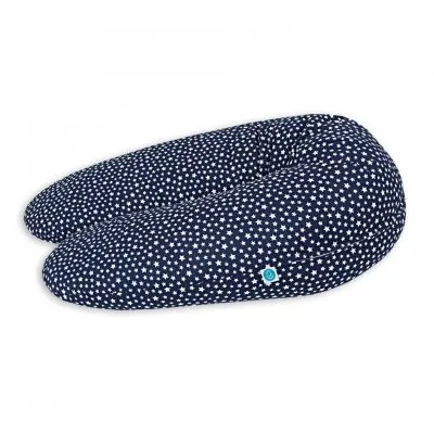CebaBaby maitinimo pagalvė džersej MULTI, 190x35cm, žvaigždės, tamsiai mėlyna