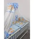 Ankras 360 cm. aizsargmaliņa gultiņai "Mika", Zila