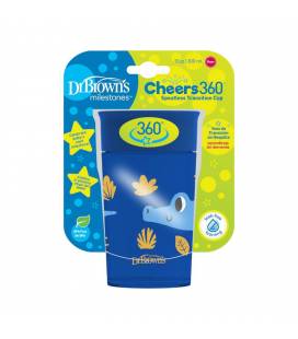 DR. BROWN'S 300 ml gertuvė "CHEERS DECO", 12+ mėn., mėlyna