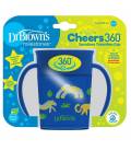 DR. BROWN'S 200 ml gertuvė "CHEERS DECO", 6+ mėn., mėlyna