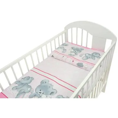 120/90 cm. Ankras 2 dalių patalynės užvalkalų komplektas "Mika", Rožinė