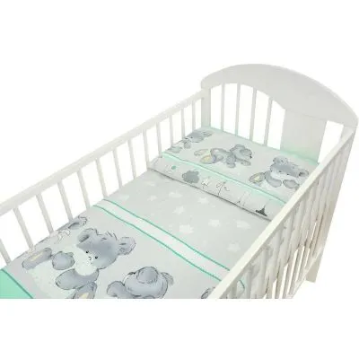 120/90 cm. Ankras 2 dalių patalynės užvalkalų komplektas "Mika", Žalia