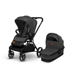 Universalus vežimėlis Lionelo Mika 3in1, Grey Graphite