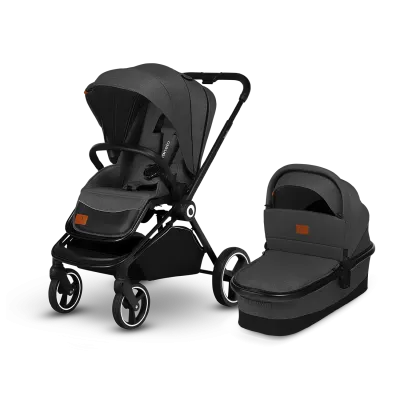 Universalus vežimėlis Lionelo Mika 3in1, Grey Graphite