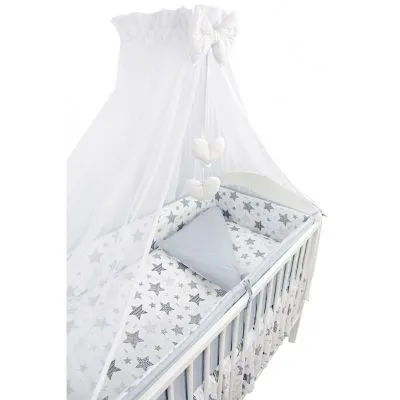 Ankras 6 dalių patalynės komplektas "Stars" pilka