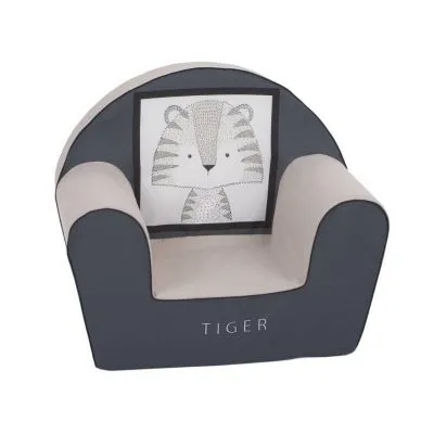Pilkas fotelis - "Tigriukas"