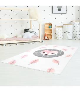Vaikiškas kilimas "Rožinė lapė", 80 x150 cm.