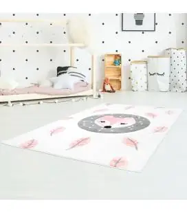 Vaikiškas kilimas "Rožinė lapė", 80 x150cm.