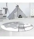 Vaikiškas apvalus kilimas "Mėnulyje", 160 x 160 cm.