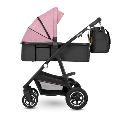 Universalus vežimėlis Lionelo Amber 3in1, Pink Rose