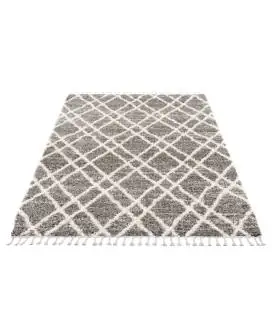 Trumpesnio plauko vaikiškas linijinis kilimas "Shaggy Pulpy", Grey 80x200 cm.