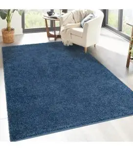 Trumpesnio plauko vaikiškas kilimas "City Shaggy", blue 200x200 cm.