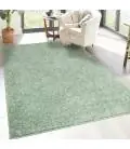 Trumpesnio plauko vaikiškas kilimas "City Shaggy", green 200x200 cm.