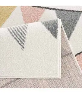 Kreminės spalvos kilimas - "Trikampėliai" 80 x 150cm