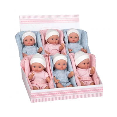 Arias kūdikėlis su nešykle, žydros spalvos, 26 cm. 