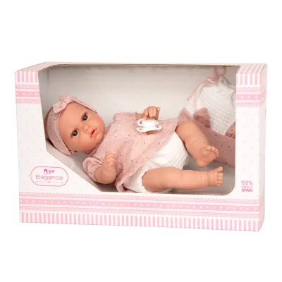 Arias kūdikėlis su maišeliu, rožinė, verkia, 33 cm. 