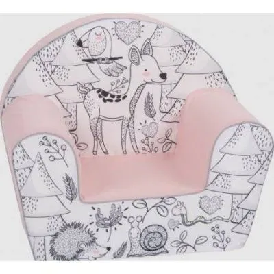 Rožinis foteliukas - "Miškas"