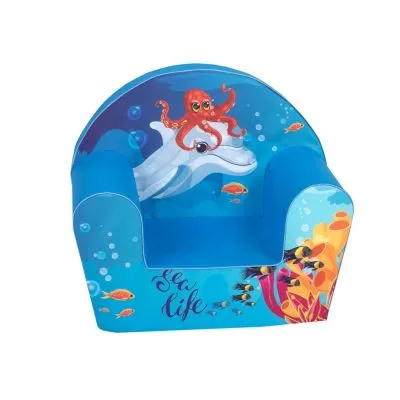 Mėlynas foteliukas - delfinas