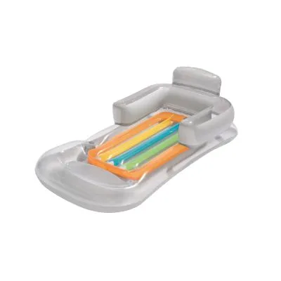 Bestway 43028 Pripučiamas paplūdimio čiužinys su atlošu ir porankiais, Sidabrinė 1.61m x 84cm - Pripučiami baseinai ir plaukimo 