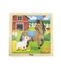 Viga 44624 Puzzle uz paliktņa 9 elementi - zirgs