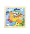 Viga 44632 Puzzle uz paplātes 9 elementi - lidmašīna