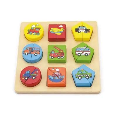 Viga 59586 Dėlionė 2in1 – Transporto priemonės - Dėlionės