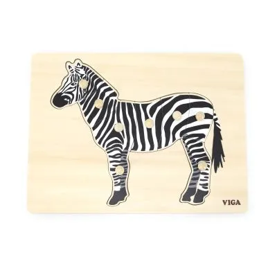 Viga 44603 Medinė dėlionė - Zebras - Dėlionės