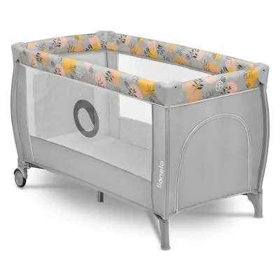 Lionelo Stefi Plus manēžas gultiņa, rozā dzeltena