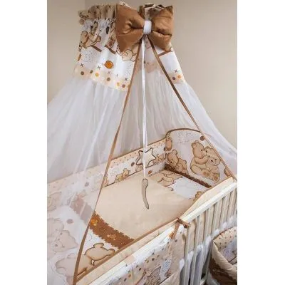 Ankras 6 dalių patalynės komplektas "Draugai" ruda