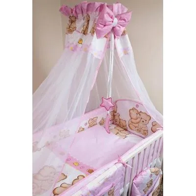 Ankras 6 dalių patalynės komplektas "Draugai" rožinė