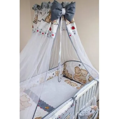 Ankras 6 daļu gultas veļas komplekts "Draugi" pelēks