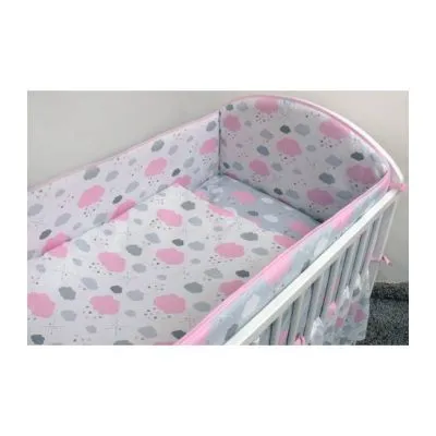 120/90 cm. Ankras 2 dalių patalynės užvalkalų komplektas "DEBESĖLIAI", Rožinė