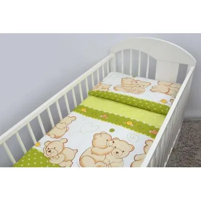 120/90 cm. Ankras 2 daļu gultas veļas komplekts "Draugi", Zaļa