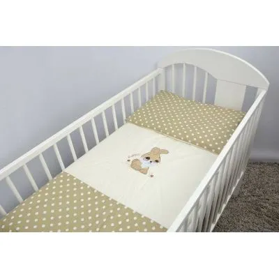 120/90 cm. Ankras 2 dalių patalynės užvalkalų komplektas "Triušis", Ruda