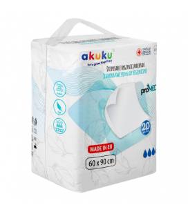 Akuku vienkartiniai higieniniai paklotai proMED, 60x90cm, 20 vnt. A0144