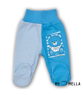 Kelnės su pėdutėmis kūdikiams LABAS, mėlynos, 56 cm.