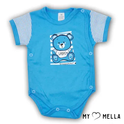 Smėlinukas susiaučiamas "LABAS", mėlynas, trumpomis rankovėmis