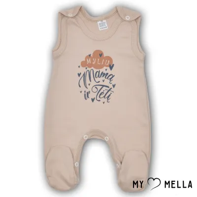 Šliaužtinukas "Myliu",rusvas, 56-62cm.