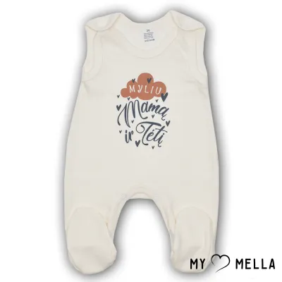 Šliaužtinukas "Myliu",gelsvas, 56-62cm.