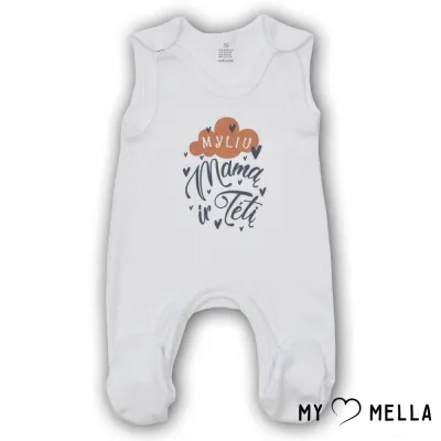 Šliaužtinukas "Myliu",baltas, 56-62cm.