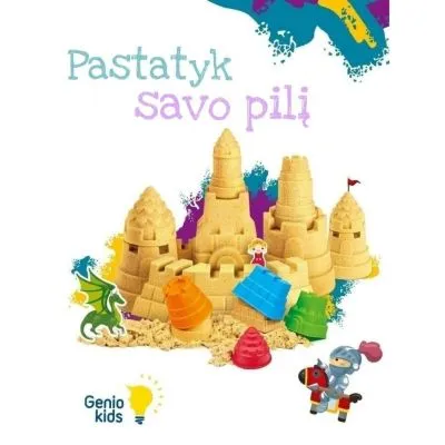 GENIO KIDS RINKINYS IŠMANUSIS SMĖLIS PASAKŲ PILIS SU FORMELĖMIS, 1KG. 3m+