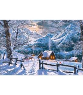 Atvirukas - dėlionė Snowy Morning, 3m+