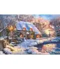 Atvirukas - dėlionė Winter Cottage, 3m+