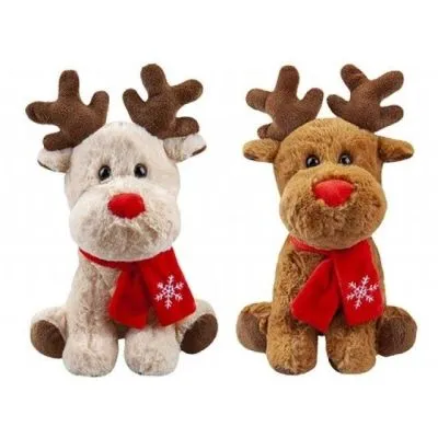 Minkšas elnias Roni su šaliku 25 cm.