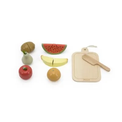 Viga koka augļu griešanas komplekts ar dēlīti, 44211