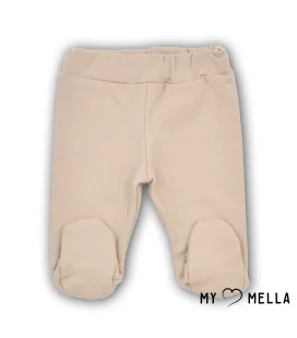 Kelnės su pėdutėmis pašiltintos medvilnės 56, 62 cm. Smėlinė