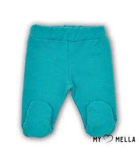 Kelnės su pėdutėmis pašiltintos medvilnės 56, 62 cm. Žalia